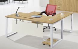 Modern wooden office desk with wood veneer-AB18-29