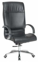high back pu chair with wood armrest-DL-216
