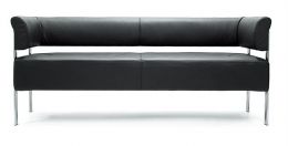 new design office sofa ,black leather cover-DL-712