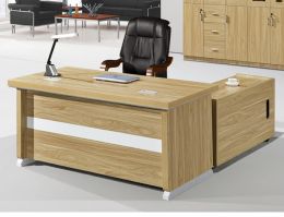 l-shaped office desk in wooden-AB18-21